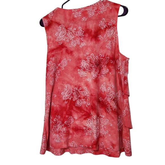 Cato Sleeveless Top For Women Size XL Pink Layered Sparkling Details - Picture 5 of 12